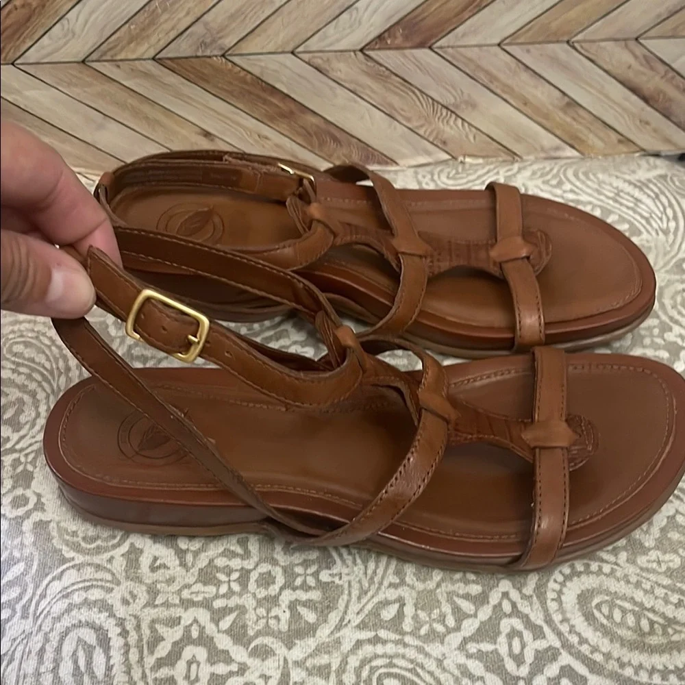 NURTURE Pierre 211 Women's Brown Leather strappy Sandals size‎ 7